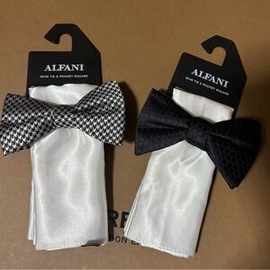 Macy's Black and White Pocket Squares Accessories